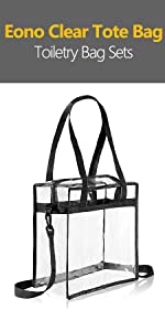 Clear Tote Bag Transparent Bag Large Toiletry Bag Clear Crossbody Bag with Adjustable Shoulder Strap