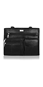 QL173, Shoulder Bag, Double Top Handles, 8 Pockets