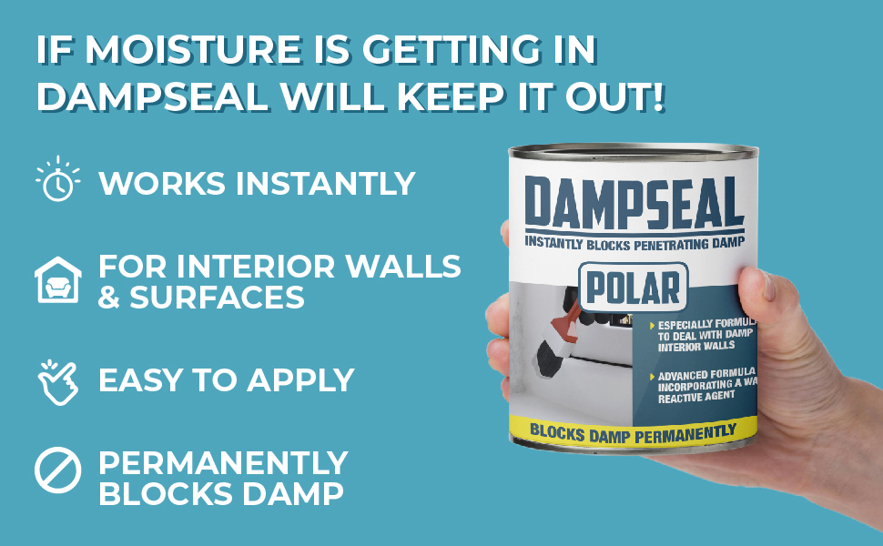 DampSeal instantly stops penetrating damp for interior walls and surfaces