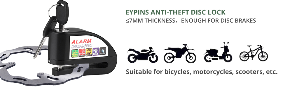 Suitable for bicycles, motorcycles, scooters, etc.