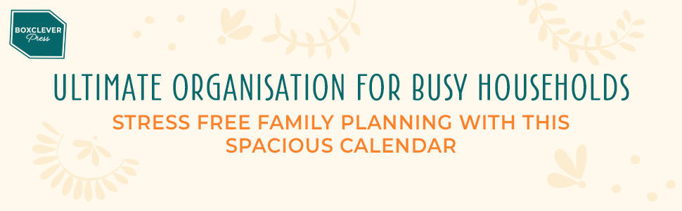 Ultimate organisation for busy households. Stress-free family planning with this spacious calendar.