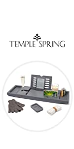 Temple Spring Grey Bath Caddy in Circle