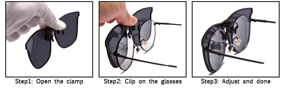 clip sunglasses over eyewear