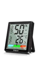 208648 Indoor Thermometer Hygrometer (Black)