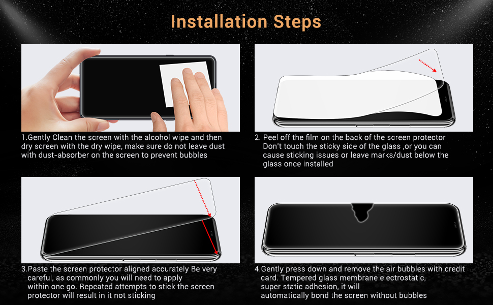 Galaxy A12 5G Tempered Glass installation steps