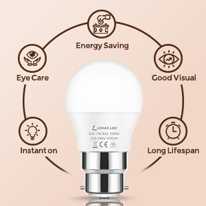 7W B22 led bayonet bulb