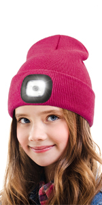 led beanie hat for kids boys girls children