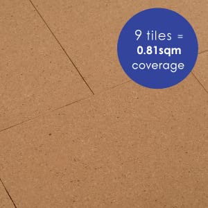 Cork,Tile,Flooring,Coverage,Pin,Board,Natural,Sustainable,Sound,Proofing,Insulation,DIY,Craft