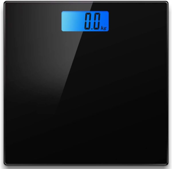 Digital Electronic Bathroom Scale Bath Scales 180KG Backlit Weight Management (Black) - Image 3