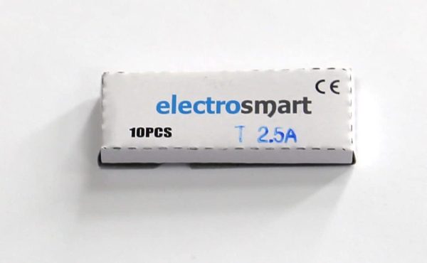 electrosmart Pack of 10 T2.5A 20mm x 5mm Glass Fuses 250v Slow Blow/Time Delay/Lag - Image 2