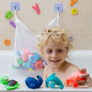 bath toy storage, bath toy net, bath toy organiser,