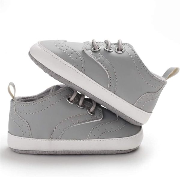 LACOFIA Baby Casual Lace-up Sneakers Infant Boys Soft Sole First Walking Shoes - Image 5