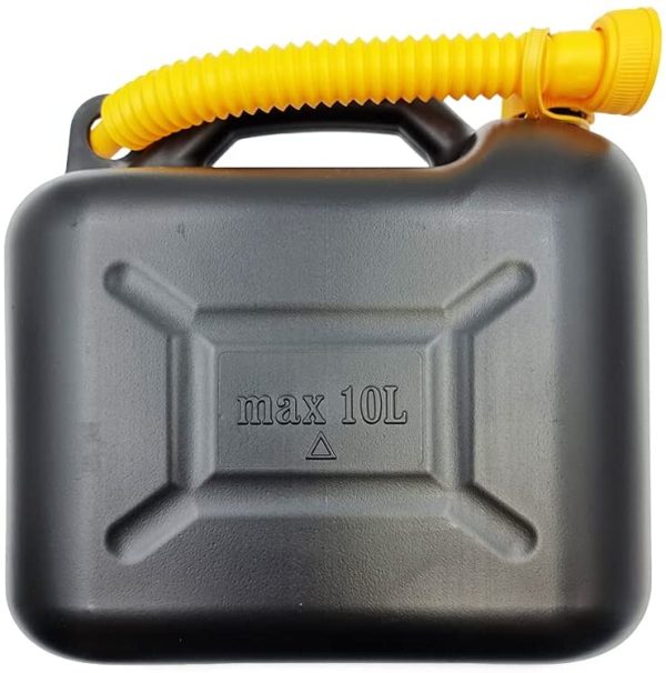 10L Plastic Jerry Can with Spout ?C Black Colour ?C Efficient Fuel Transportation ?C Emergency Backup for Vehicles - Image 5