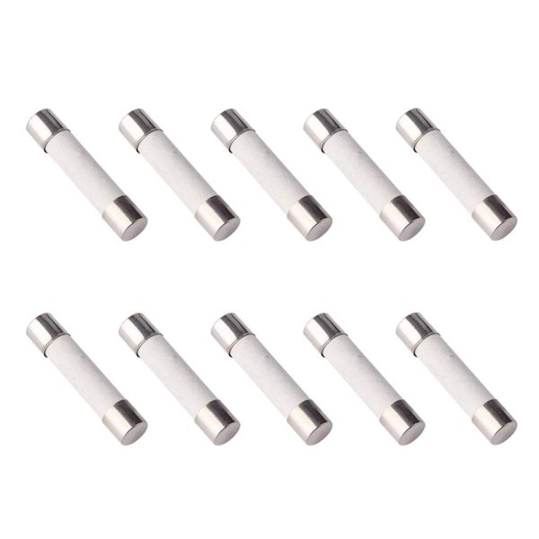 Pack of 10 pcs T1a 1A 250V Ceramic Fast-Blow Fuse 30 x 6 mm (1amp) - Image 2