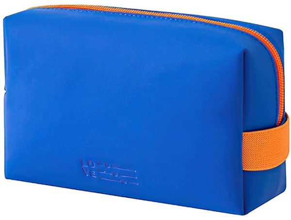 Aussido Makeup Bags Organiser for Travel Waterproof Toiletry Bags with Elastic Handle , Zipper and Inside Pocket Cosmetic Bags for Women and Girls(Blue) - Image 7