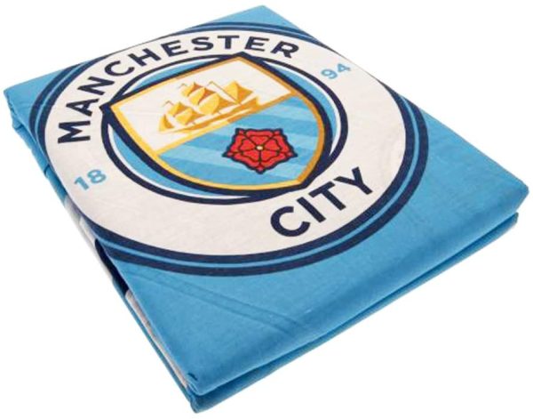 Manchester City FC Pulse Single Duvet Cover and Pillowcase Set - Image 3