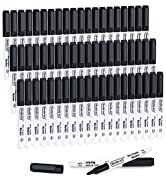 Black Whiteboard Markers, Shuttle Art 60 Pack Magnetic Whiteboard Pens Fine Tip and Eraser, Dry W...