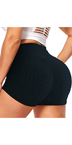 Scrunch Butt Shorts for Women High Waisted Yoga Shorts Ruched Butt Lifting Booty Shorts