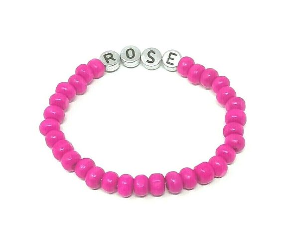 Girl or Boy Personalised Wooden Surfer Bracelet Name Choice Of Colour Birthday - Image 3