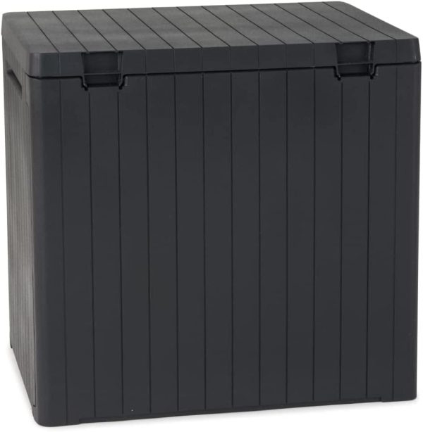 Keter Garden Storage Box City 145L Outdoor Entryway Trunk Chest Bench Box - Image 3