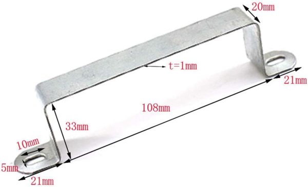 Fence Panel Security Brackets for Concrete or Wooden, Pack of 10, Posts Fits 4?? x 4?? Posts Strong Galvanised Steel Predrilled with 20 Screws