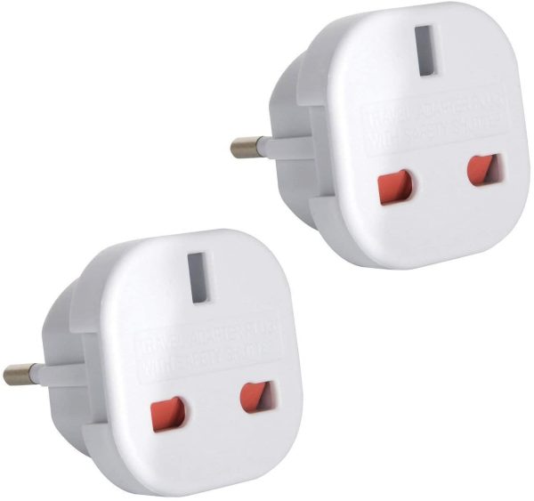 Gadgets Hut UK - 2 x UK to EU Europe European Travel Adapter suitable for France, Germany, Spain, Egypt, China - Refer to Product description for Country list - Image 2