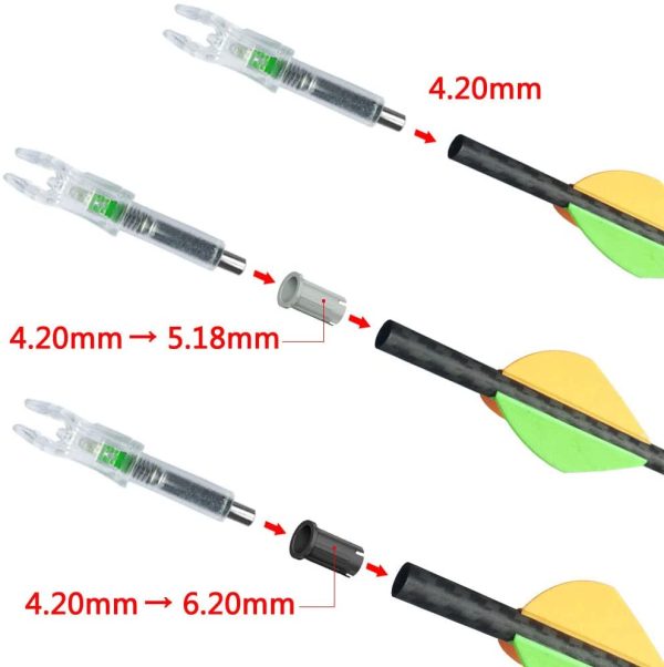 Domilay Automatically LED Lighted Nock Fits G, X, and S Series Arrows with 4.2mm/165 Inside Diameter with Conversion - Image 5