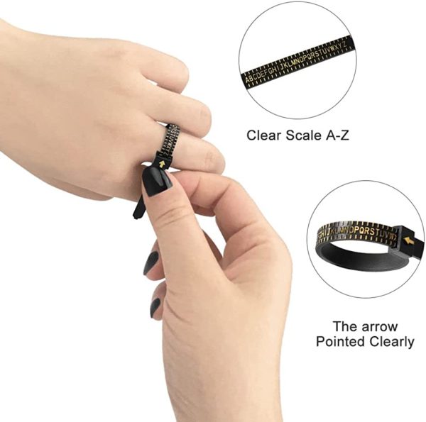 Ring Sizer Uk??Finger Sizing Measuring Tool, Finger Size Measurer Sizing Belt Measurement Tools For Measuring Rings Diameters Uk Sizes A-Z Women Men - Image 5