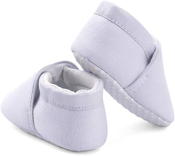 LACOFIA Baby Christening Shoes Infant Boys Girls Baptism Crib Shoes Soft Sole Prewalkers White - Image 5