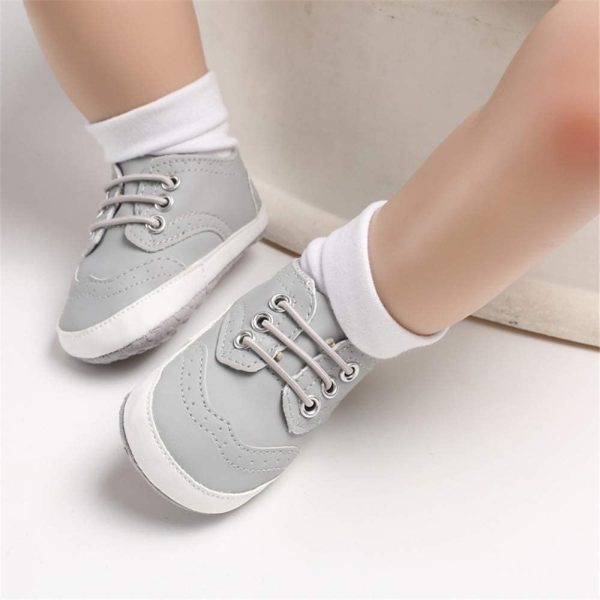 LACOFIA Baby Casual Lace-up Sneakers Infant Boys Soft Sole First Walking Shoes - Image 7