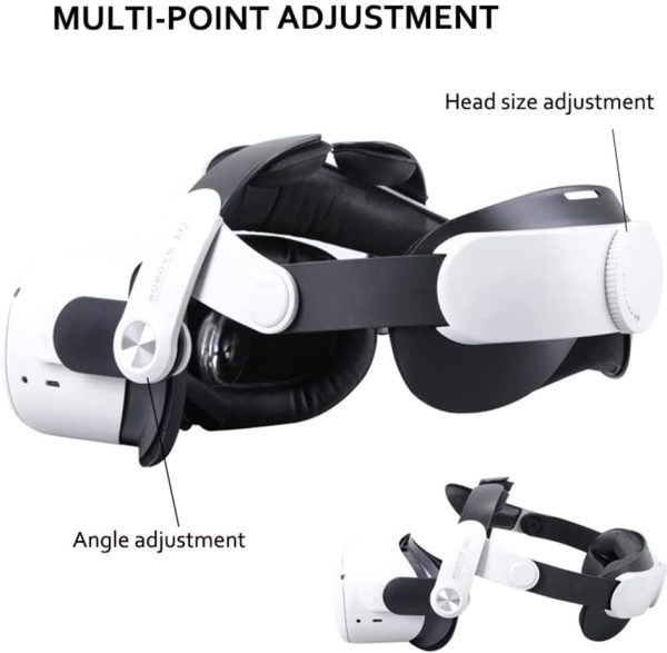 BOBOVR M2 Strap Replacement Head Straps For Oculus Quest 2, VR Accessories Adjustable Reduce Head Pressure for Oculus Quest2 halo Elite Strap Virtual Reality Headset - Image 3