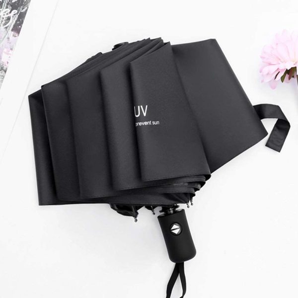 Folding Umbrellas,UV Sun Umbrella,Automatic Black Umbrella,Folding Travel Portable Umbrella Sunscreen, Waterproof and Windproof for Women Men - Image 5