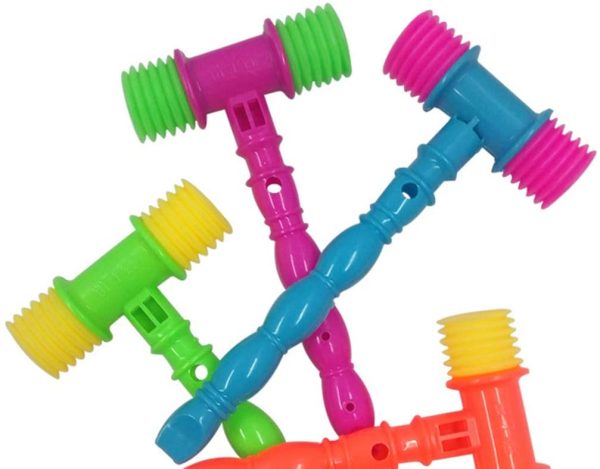 Random Color Unisex Kids Knocking Hammer Toy Noise Maker Funny Lovely Hammer Shape Vocal Knocking Toy Kids Gift - Image 2