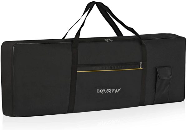 BQKOZFIN 76 Key Keyboard Gig Bag Case, Portable Padded Electric Piano 76 Keyboard Case 600D Nylon Oxford Cloth with 10mm Cotton Case Gig Bag,(Black) - Image 2