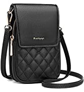 unisoul Crossbody Phone Bag for Women, Soft Leather Embroidery Shoulder Bag Phone Purse Handbag W...