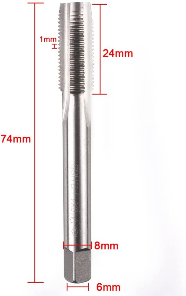 Metric Thread Tap, M10 HSS Right Hand Thread Tap (M10x1.0)