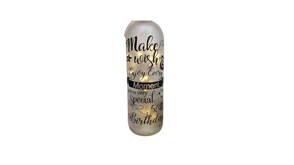 Personalised Light Up Bottle, Special Birthday 18th, 21st, 30th, 40th, 50th, 60th Special Occasion, frosted bottle - Image 8