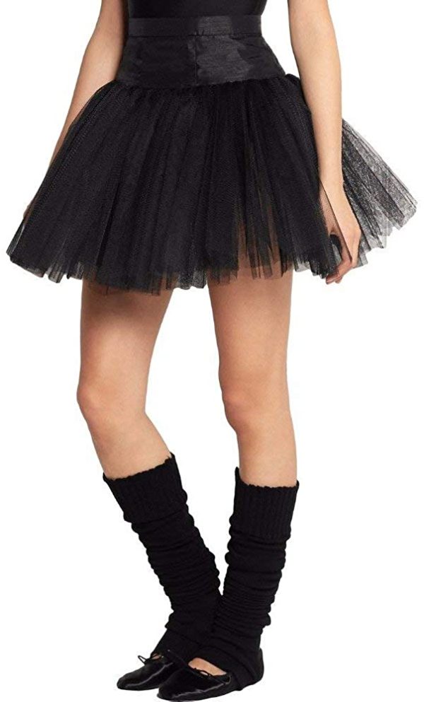 Ksnnrsng Women's Teen Adult Classic Elastic 3 or 5 Layered Tulle Tutu Skirt for Dress-up Parties Dancing