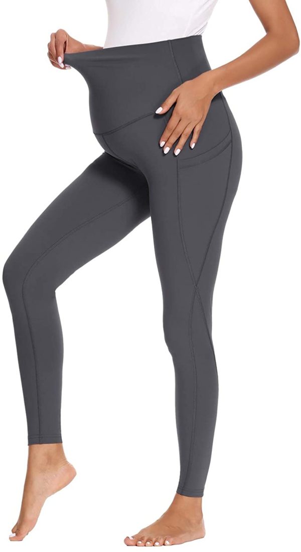 Love2Mi Maternity Sports Trousers Yoga Pants Over The Belly Active Leggings with Pockets - Image 5