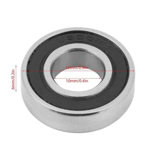 Deep Groove Ball Bearing, 10Pcs Double Sealed 10mm x 22mm x 6mm Steel Metal Bearing for 10mm Shaft Rod DIY projects - Image 7