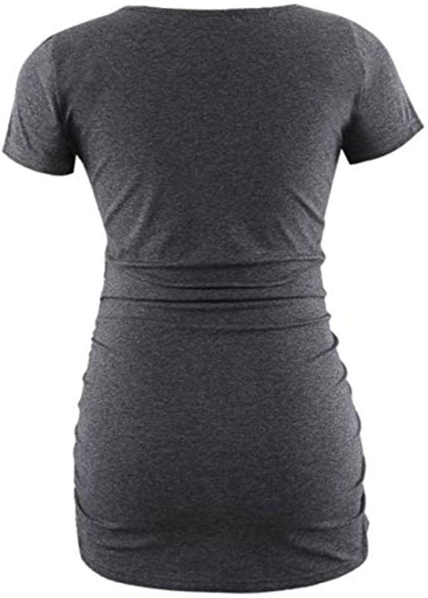 Love2Mi Women Maternity Top Short Sleeve Pregnancy T-Shirt Mama Clothes - Image 3