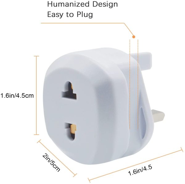 Jsdoin EU 2 Pin To UK 3 Pin Fused Adaptor Plug for Shaver Toothbrush Socket Converter - Image 3