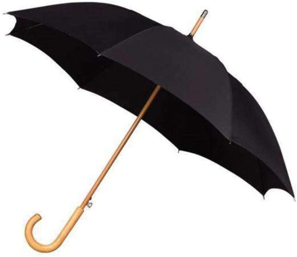 IMPLIVA Falcone Stick Umbrella, 102 cm, Black (Schwarz)