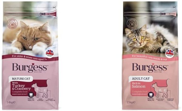 Burgess Dry  Food for Senior s with Turkey and Cranberry, 1.4 kg & Dry  Food for Adult s Rich in Salmon, 1.5 kg - Image 5