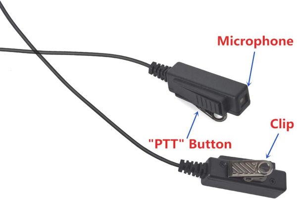 HYS Covert Acoustic Tube Security Bodyguard Earpiece Headset PTT Mic Compatible With Motorola CP040 DP1400 GP68 GP88 GP300 CT150 Pro1150 Hyera Midland 2 Way Radio - Image 5