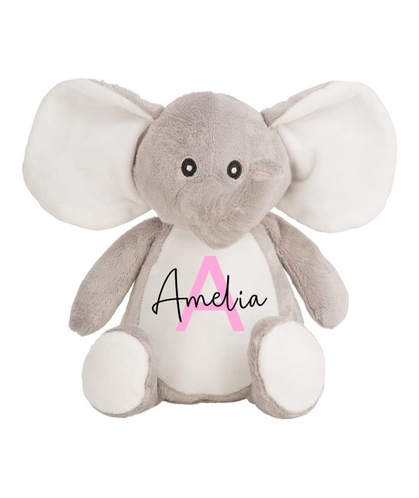 Personalised Elephant Soft Toy with Name & Initial, Customisable Baby Gift, New Baby Gift, Newborn Baby Gift, Baby Boy, Baby Girl, Custom Teddy Bear, Keepsake, Baby Shower Gift, Christening Gift - Image 6