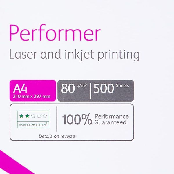 Performer Paper A4 80gsm White 003R90649 Pack of 5 Reams - Image 4