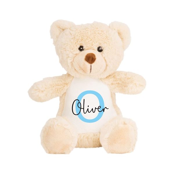 Personalised Teddy Bear Soft Toy with Name & Initial, Customisable Baby Gift, New Baby Gift, Newborn Baby Gift, Baby Boy, Baby Girl, Custom Teddy Bear, Keepsake, Baby Shower Gift, Christening Gift - Image 5