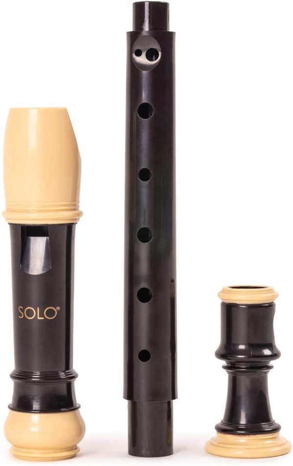 Quality Beginner Descant Recorder for Children - Traditional Soprano Three Piece Black & Cream Recorder (Baroque Fingering) including Clear Carry Case and Cleaning Rod DR205 - Image 6