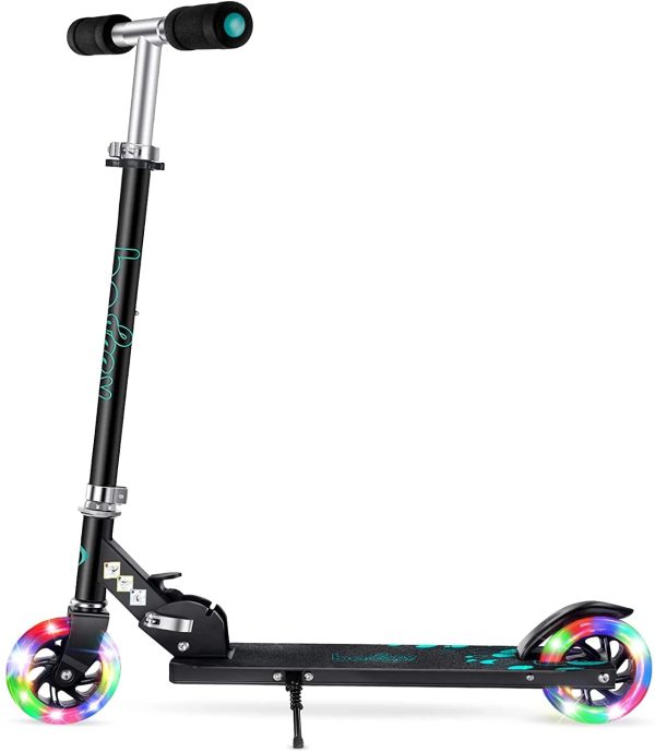 BELEEV Scooter for Kids, 2 Wheels Folding Kick Scooter for Children Girl and Boys, 3 Adjustable Height, Flashing Light Wheels, with Kickstand - Image 6